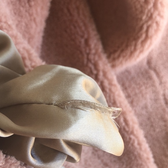 MOTHER Sherpa Fleece Rider Jacket in Tough Girl. Moto. Blush. Size Small - Picture 15 of 16